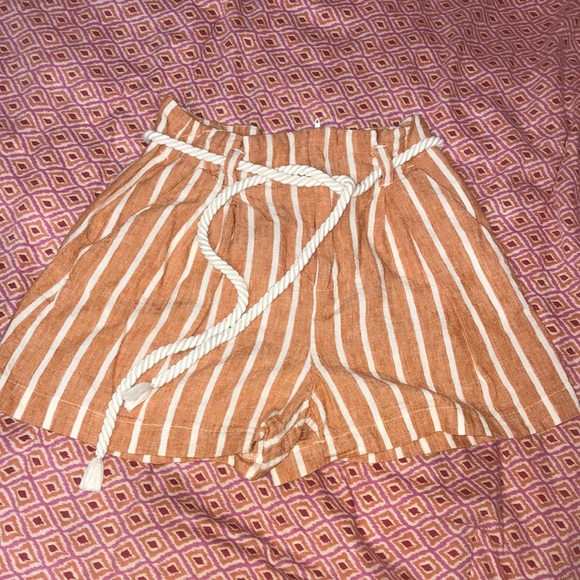 Forever 21 Pants - Linen stripped shorts